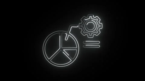 Glowing neon Loading icon  HD Video motion graphic animation Stock Footage 304859067