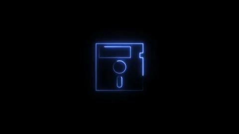 Glowing neon lock and password icon with padlock security animation symboli.. Stock Footage 310179985