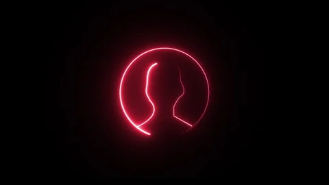 Glowing neon Login profile button icon sign animation. Stock Footage 289732232