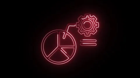 Glowing neon Logistics icon  HD Video motion graphic animation Stock Footage 304859094