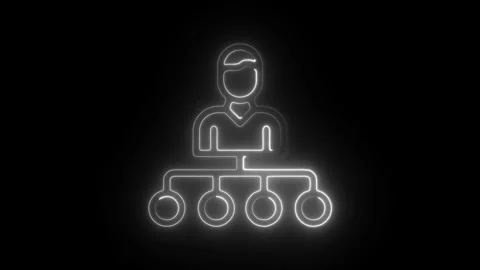 Glowing neon mapping icon isolated on black background. HD Video motion gra.. Stock Footage 304127946