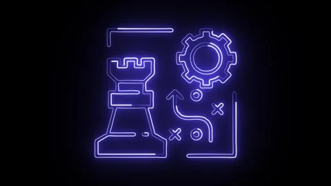Glowing neon Maximize icon  HD Video motion graphic animation Stock Footage 304859277