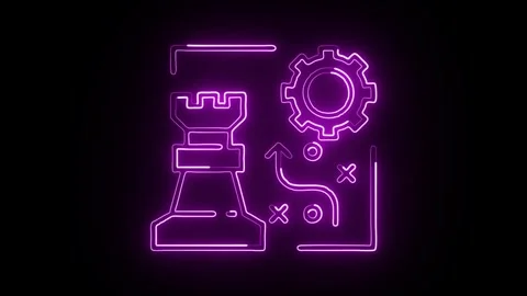 Glowing neon Maximize icon  HD Video motion graphic animation Stock Footage 304859280