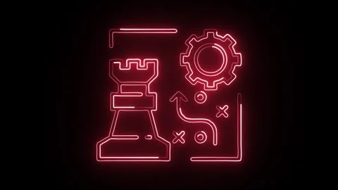 Glowing neon Maximize icon  HD Video motion graphic animation Stock Footage 304859285