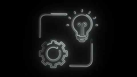 Glowing neon Maximize icon  HD Video motion graphic animation Stock Footage 304859293