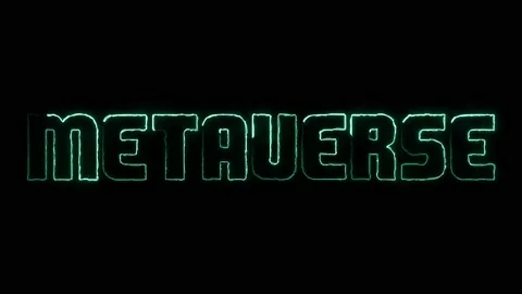 Glowing neon Metaverse text. Stock Footage 171197192