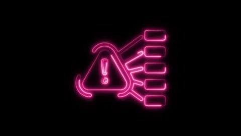 Glowing Neon Method Icon Animation on Black Background, HD Motion Graphic R.. Stock Footage 301196943