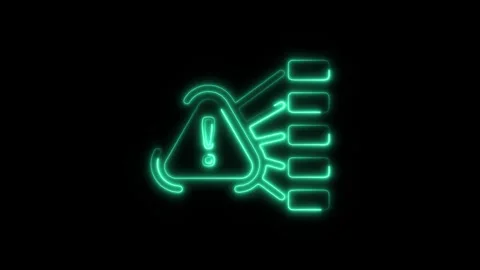 Glowing Neon Method Icon Animation on Black Background, HD Motion Graphic R.. Stock Footage 301196950