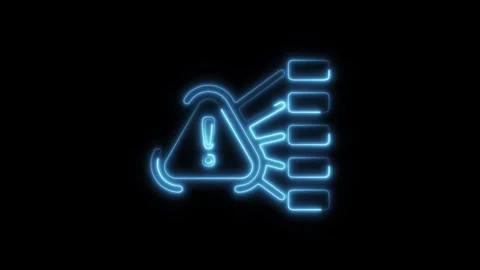 Glowing Neon Method Icon Animation on Black Background, HD Motion Graphic R.. Stock Footage 301196953