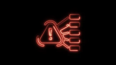 Glowing Neon Method Icon Animation on Black Background, HD Motion Graphic R.. Stock Footage 301197179