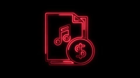 Glowing neon Monetization icon isolated on black background. HD Video motio.. Stock Footage 316158488