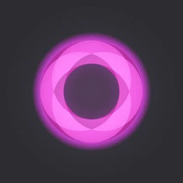Glowing neon mosaic circle Stock Illustration
