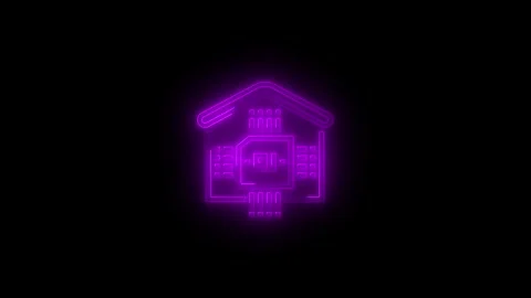 Glowing neon multiple AI agent systems concept animation. Neon line AI driv.. Stock Footage 340408238