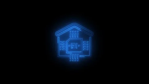 Glowing neon multiple AI agent systems concept animation. Neon line AI driv.. Stock Footage 340601243
