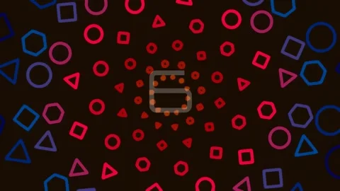 Glowing neon number nine abstract tech display for futuristic data background Stock Footage 342205985
