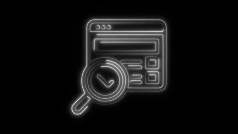 Glowing neon optimization icon isolated on black background. HD Video motio.. Stock Footage 304142502