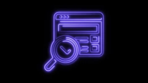Glowing neon optimization icon isolated on black background. HD Video motio.. Stock Footage 304142587