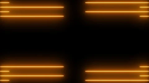 Glowing neon orange laser effect animation isolated on black background Vídeos de archivo 329052230