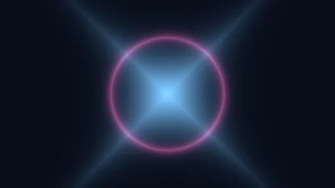 Glowing Neon Orb on Dark Background Seamless Loop Stock Footage 340741079