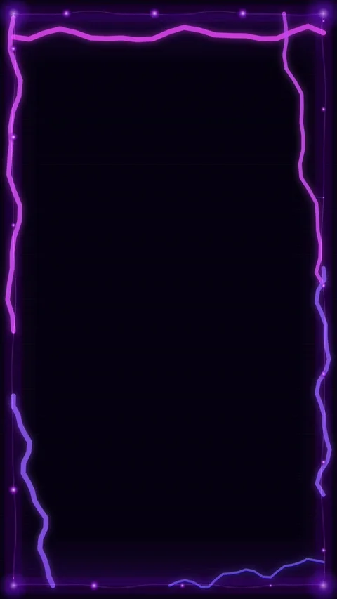 Glowing Neon Outline Frame on Dark Background for Creative Design Stock Footage 345494792