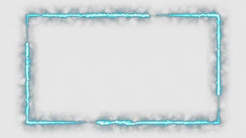 Glowing Neon Overlay Frame With Blue Light Energy For Webcam Loop Stock Footage 326847891