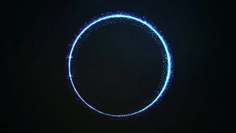 Glowing neon particle ring abstract background, digital stop motion animati.. 스톡 동영상 341429264