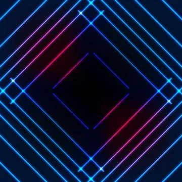 Glowing neon pattern from minimal laser lines tech background Stock Illustration