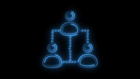 Glowing neon people network structure on black background representing conn.. Stock Footage 309292270
