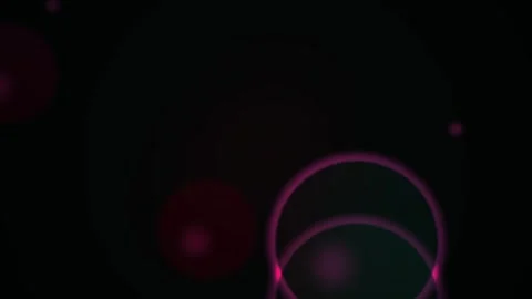 Glowing neon pink circle lights. Stock Footage 340028221