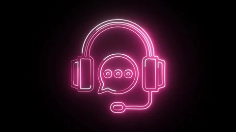 Glowing neon Power Control icon  HD Video motion graphic animation Stock Footage 304859512