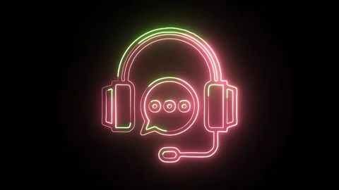 Glowing neon Presentation icon  HD Video motion graphic animation Video stock 304859518
