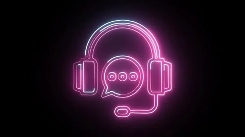 Glowing neon Presentation icon  HD Video motion graphic animation Stock Footage 304859519