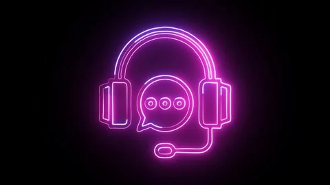 Glowing neon Presentation icon  HD Video motion graphic animation Stock Footage 304859525