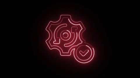 Glowing neon Product Development icon  HD Video motion graphic animation Stock Footage 304859581