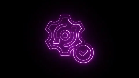 Glowing neon Product Development icon  HD Video motion graphic animation Stock Footage 304859588