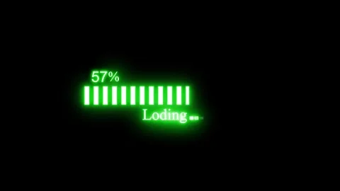 Glowing Neon Progress Loading Bar Animation in Sci-Fi Style Stock Footage 318110697