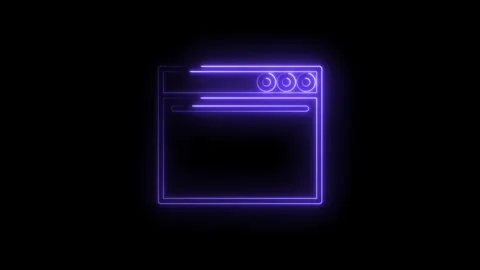 Glowing neon purple browser window icon with three circular buttons and pro.. Stock Footage 314558544