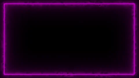 Glowing Neon Purple Rectangular Border On Dark Backdrop Stock Footage 303931996