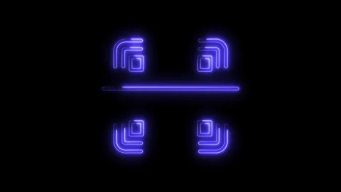 Glowing Neon Q R Code Symbol Abstract Background Futuristic Technology Data.. Stock Footage 315657495