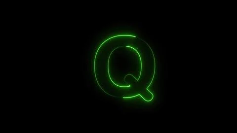 Glowing neon question mark symbol on black background futuristic design Stock Illustration