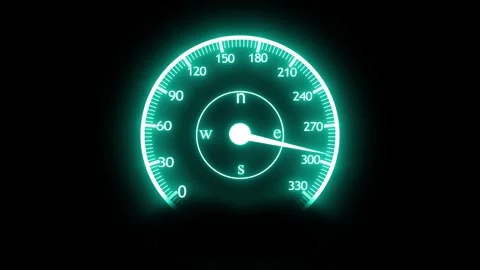 Glowing Neon Racing Speed Meter, Digital Speedometer with Neon Glow Animation 스톡 동영상 315036382