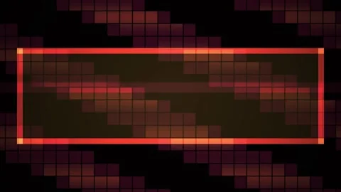 Glowing neon rectangle on dark background. Stock Footage 335111480
