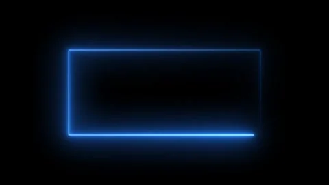 Glowing neon rectangle frame animation. Stock-Footage 293482558
