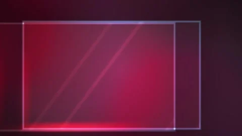 Glowing Neon Rectangle Frame Sliding over Dark Red Gradient Background Stock Footage 343705711
