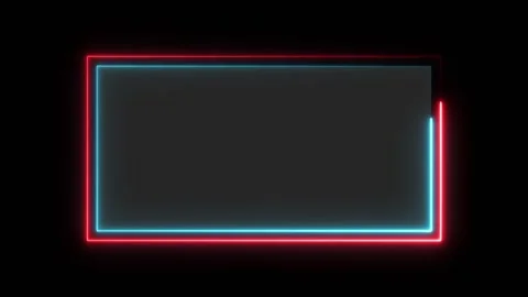 Glowing neon rectangles abstract animation isolated on black background Stock Footage 319669006