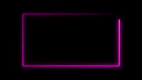 Glowing neon rectangles abstract background on black background. Stock Footage 291946043