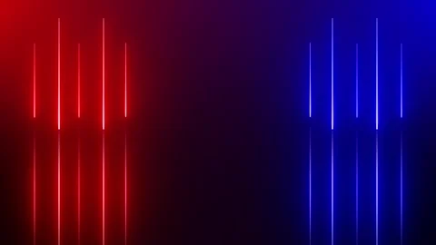 Glowing neon red and blue background animation Video stock 280316232
