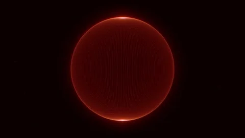 Glowing neon red sphere. Abstract animation graphics in 4k format, loop Stock Footage 301878715