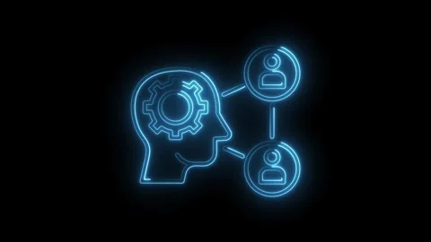 Glowing neon representation of knowledge sharing and intellectual exchange .. 库存影片 312320297