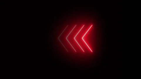 Glowing neon right to left side arrow loop animation Stock Footage 321478539